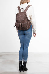 The Woven Leather Backpack