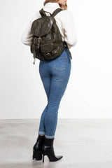 The Woven Leather Backpack