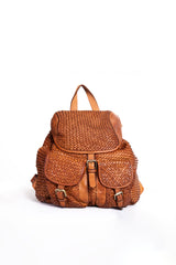 The Woven Leather Backpack
