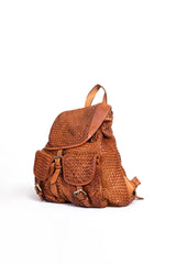 The Woven Leather Backpack