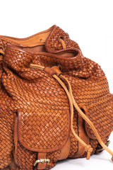 The Woven Leather Backpack