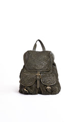 The Woven Leather Backpack