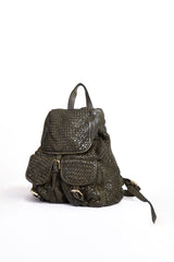 The Woven Leather Backpack