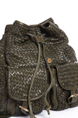 The Woven Leather Backpack