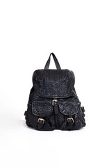 The Woven Leather Backpack
