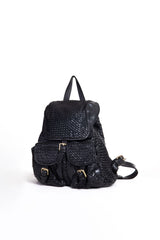 The Woven Leather Backpack