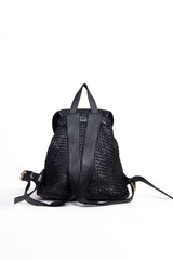 The Woven Leather Backpack