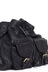 The Woven Leather Backpack