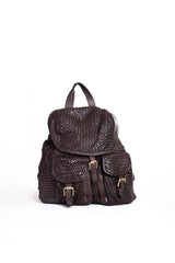 The Woven Leather Backpack