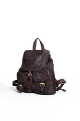 The Woven Leather Backpack