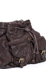 The Woven Leather Backpack