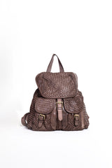 The Woven Leather Backpack
