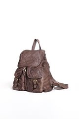 The Woven Leather Backpack