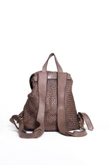 The Woven Leather Backpack