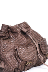 The Woven Leather Backpack