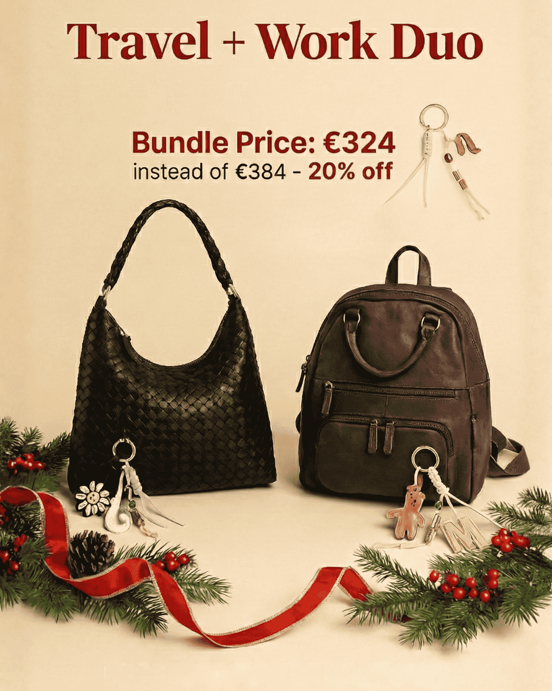 Travel + Work Duo – Bundle in Pelle Premium